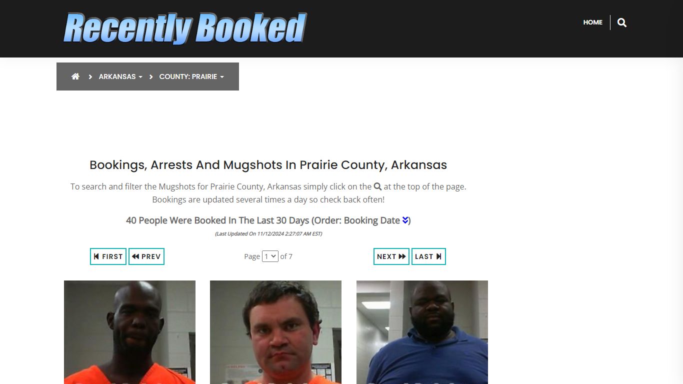 Bookings, Arrests and Mugshots in Prairie County, Arkansas